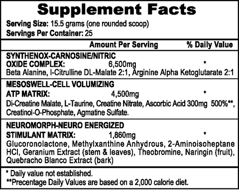 Mesomorph HIGH Stim pre workout