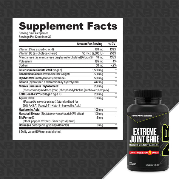 nutrabio joint care supplements bottle