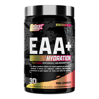 a container of nutrex eaa hydration pink lemonade